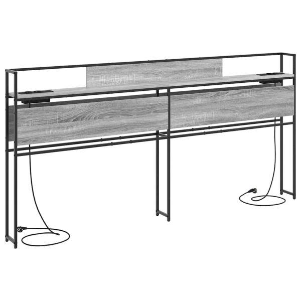 Табла за съхранение с рафт Сив сонома 180 cm Инженерно дърво