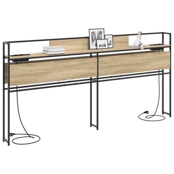 Табла за съхранение с рафт дъб сонома 200 cm Инженерно дърво