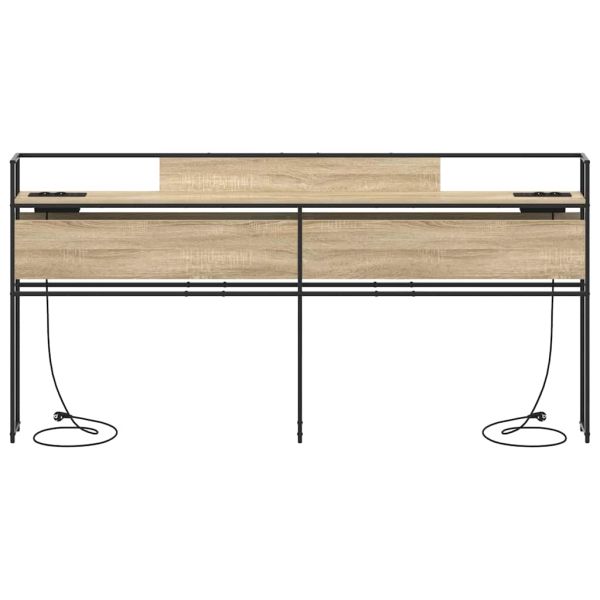 Табла за съхранение с рафт дъб сонома 200 cm Инженерно дърво