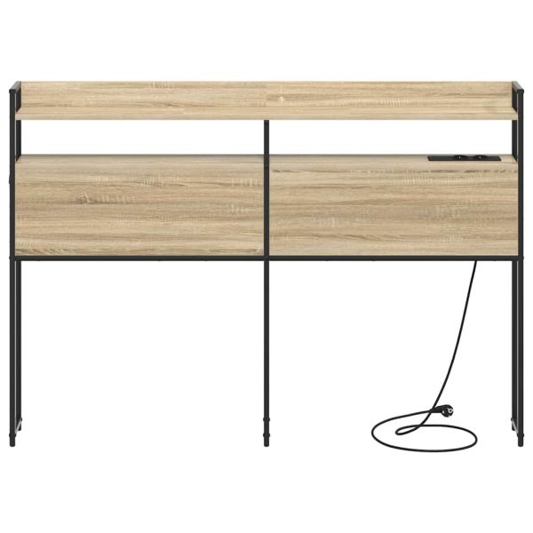 Облегалка за глава с рафт дъб сонома 135 cm Инженерно дърво