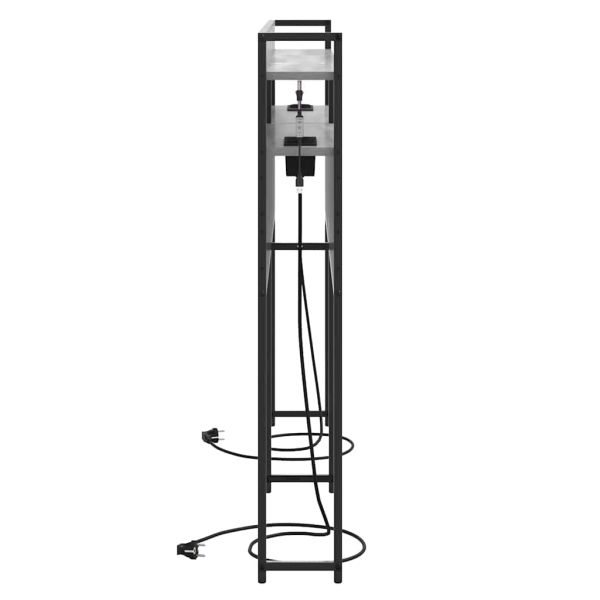 Табла за съхранение с рафт Сив сонома 160 cm Инженерно дърво