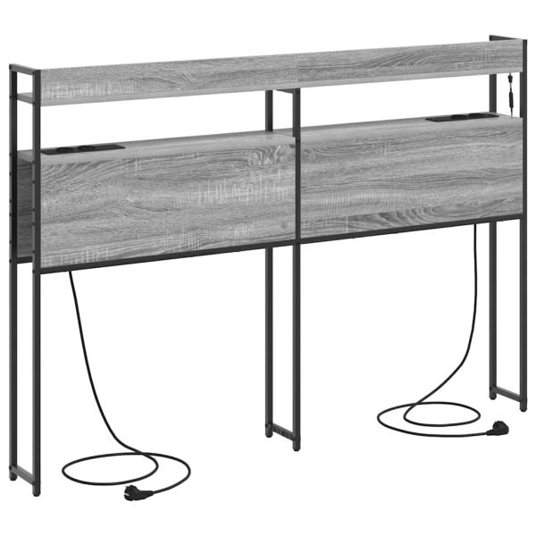 Табла за съхранение с рафт Сив сонома 160 cm Инженерно дърво