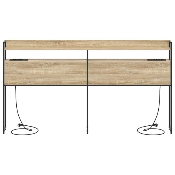 Облегалка за глава с рафт дъб сонома 180 cm Инженерно дърво