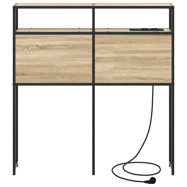 Табла за съхранение с рафт дъб сонома 80 cm Инженерно дърво