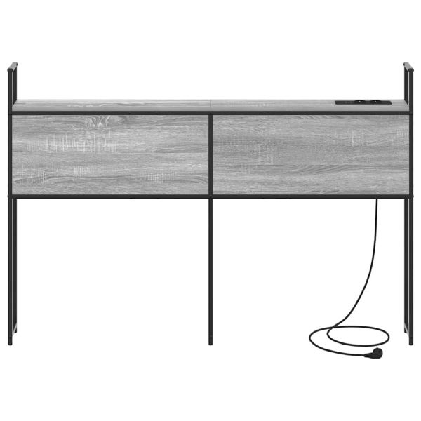 Табла за легло за съхранение с зарядна станция Сив сонома