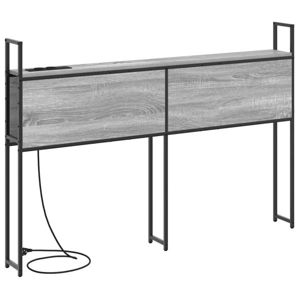 Табла за легло за съхранение с зарядна станция Сив сонома