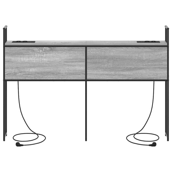 Табла за легло за съхранение с зарядна станция Сив сонома