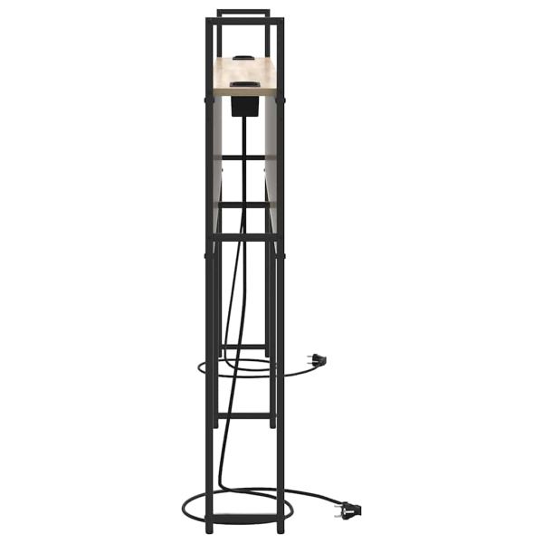 Табла за легло за съхранение с зарядна станция дъб сонома