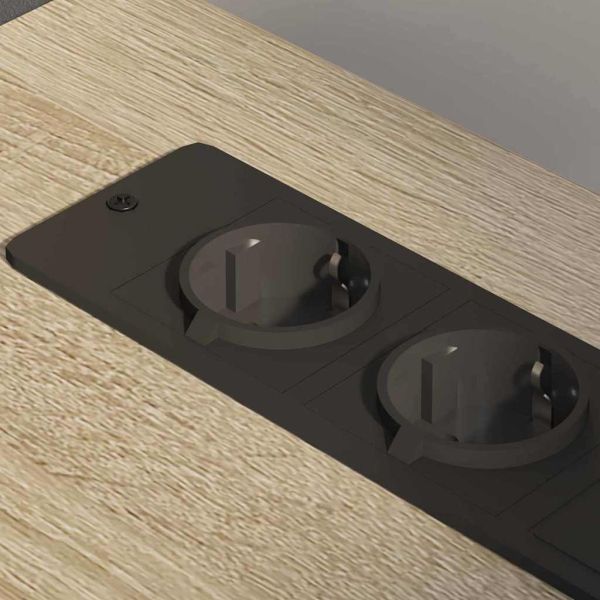 Офис кабинет с зарядна станция дъб сонома 61 x 46 x 67 см