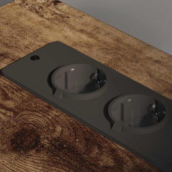 Офис шкаф с колело Опушен дъб 76 x 41 x 72 см Инженерно дърво