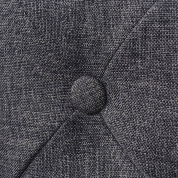 Бар табуретки, 2 бр, тъмносиви, текстил