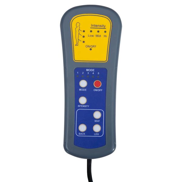 Изправящ масажен стол, тъмнокафяв, текстил