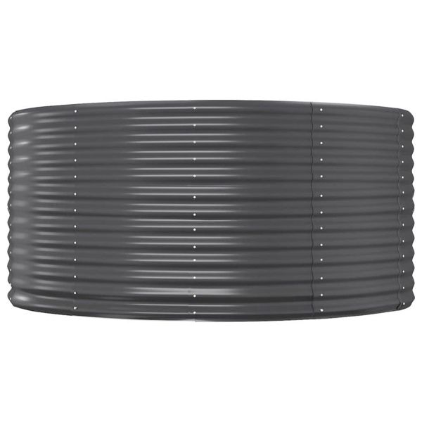 Градинска повдигната леха поцинкована стомана антрацит