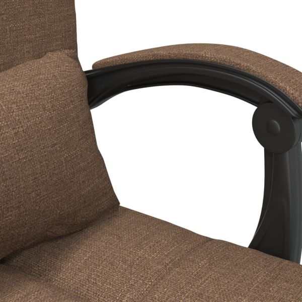 Масажен наклоняем офис стол, кафяв, текстил