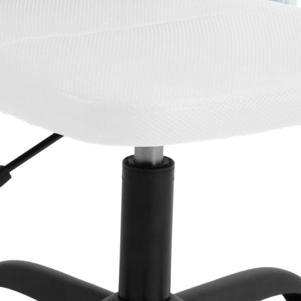 Офис стол с регулируема височина, бял, мрежеста материя