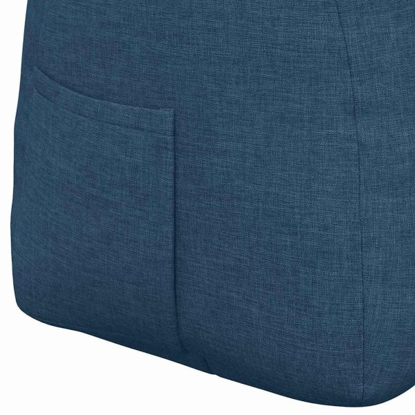 Възглавница за гръб Синьо 140 x 24 x 50 см текстил