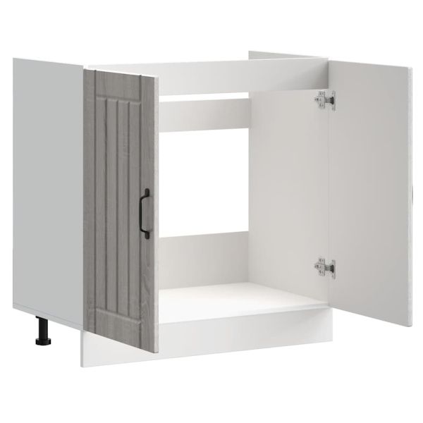 Шкаф за мивка, Lucca, сив сонома, инженерно дърво