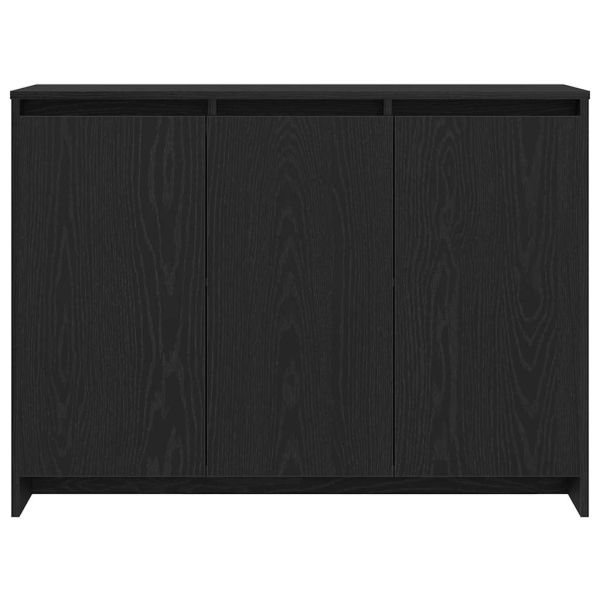 Служебен шкаф Черно 102 x 33 x 75 см Инженерно дърво