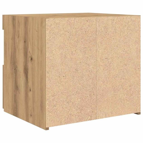 Нощен шкаф с чекмедже 2 pcs Дъб 50 x 40 x 45 cm Инженерно дърво