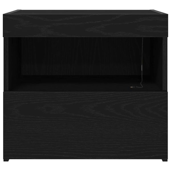 Нощен шкаф 2 pcs Черния дъб 50 x 40 x 45 cm Инженерно дърво