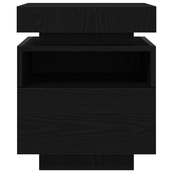 Нощно шкафче Черен дъб 40 x 39 x 48.5 см Инженерно дърво