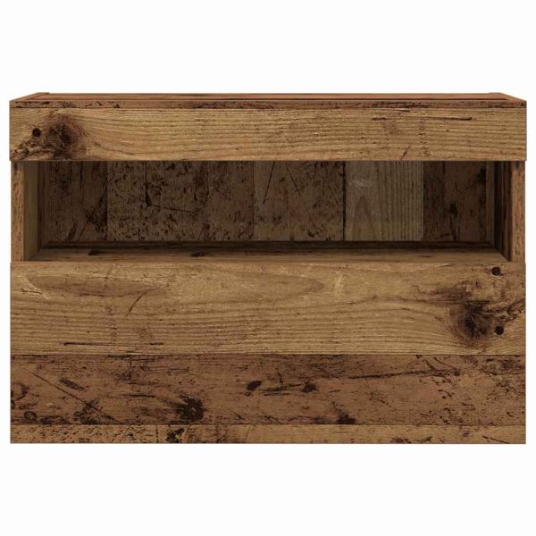 TV стенен шкаф 2 pcs Старо дърво 60 x 30 x 40 см