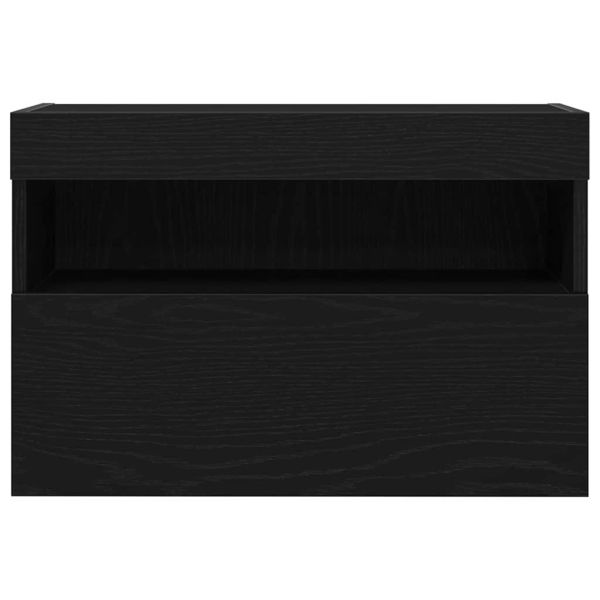 TV стенен шкаф Черен дъб 60 x 30 x 40 см Инженерно дърво