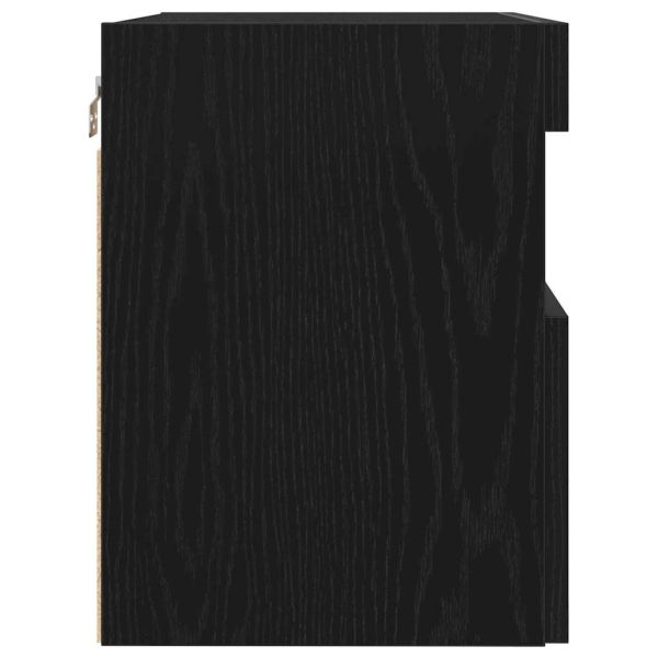 TV стенен шкаф Черен дъб 60 x 30 x 40 см Инженерно дърво