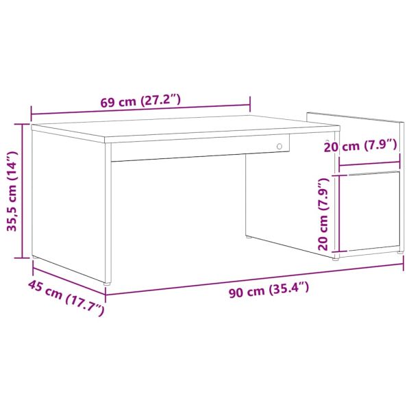 Масичка за кафе Черния дъб 90 x 45 x 35 cm Инженерно дърво