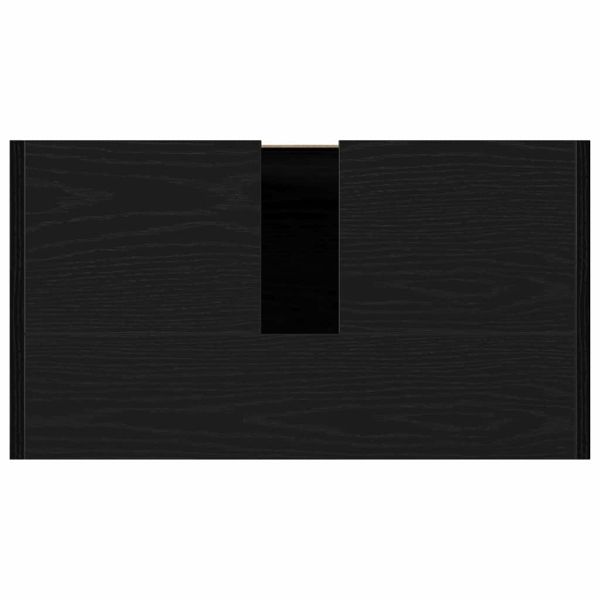 Шкаф за баня с врата Черния дъб 60 x 33 x 61 см Инженерно дърво