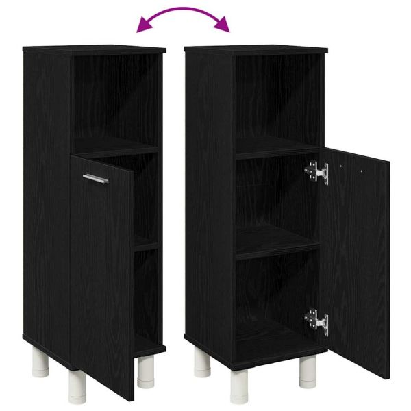 Шкаф за баня с врата Черния дъб 30 x 30 x 95 cm Инженерно дърво