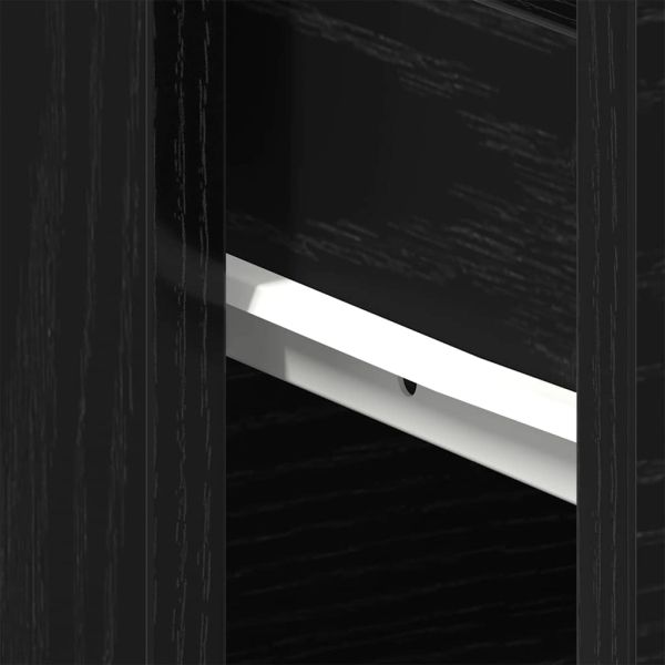 Нощен шкаф 2 pcs Черния дъб 40 x 30 x 39 см Инженерно дърво