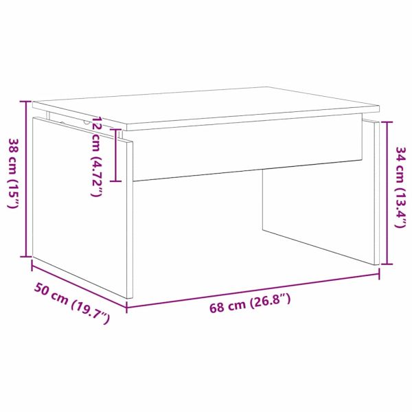 Масичка за кафе Черния дъб 68 x 50 x 38 см Инженерно дърво