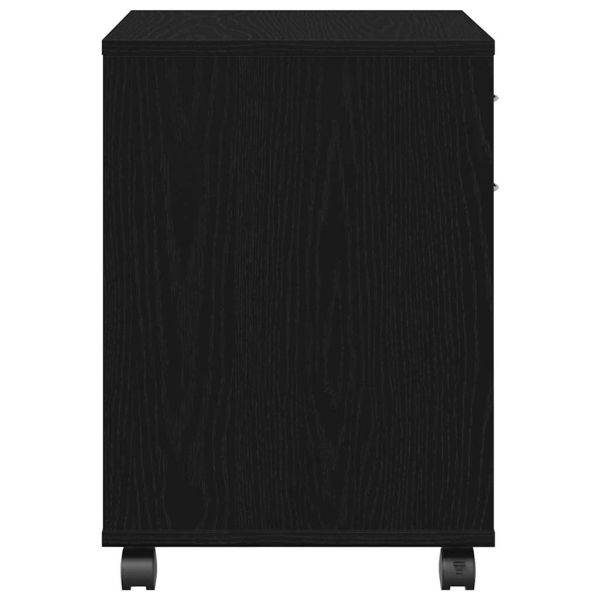 Подвижен шкаф Черен дъб 45 x 38 x 54 см Инженерно дърво