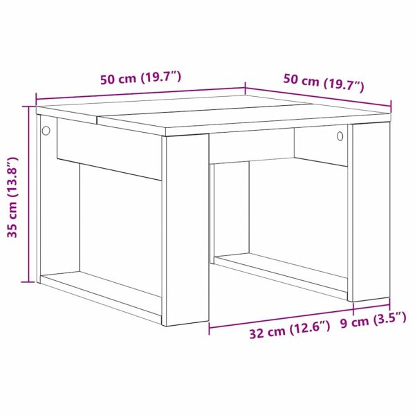 Масичка за кафе Черния дъб 50 x 50 x 35 cm Инженерно дърво