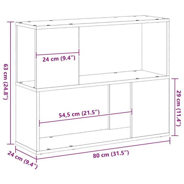 Комплект ТВ шкаф Черния дъб 80 x 24 x 63 cm Инженерно дърво