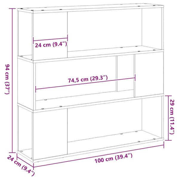 Комплект ТВ шкаф Черния дъб 100 x 24 x 94 cm Инженерно дърво