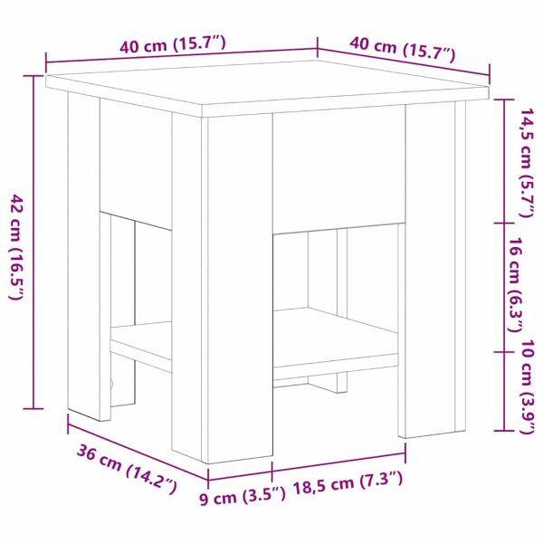 Масичка за кафе Черния дъб 40 x 40 x 42 cm Инженерно дърво