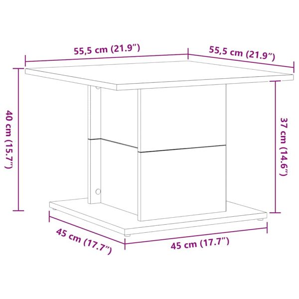 Масичка за кафе Черния дъб 55,5 x 55,5 x 40 cm Инженерно дърво