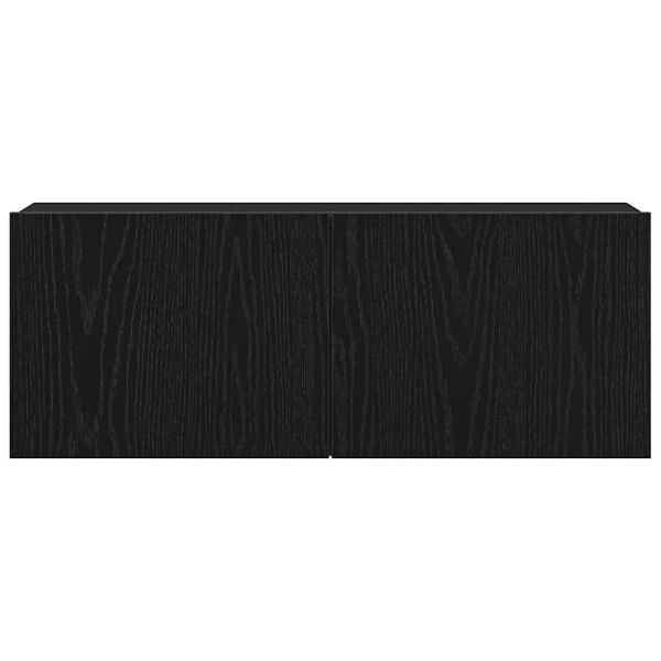 ТВ шкаф 2 pcs Черния дъб 80 x 30 x 30 см Инженерно дърво