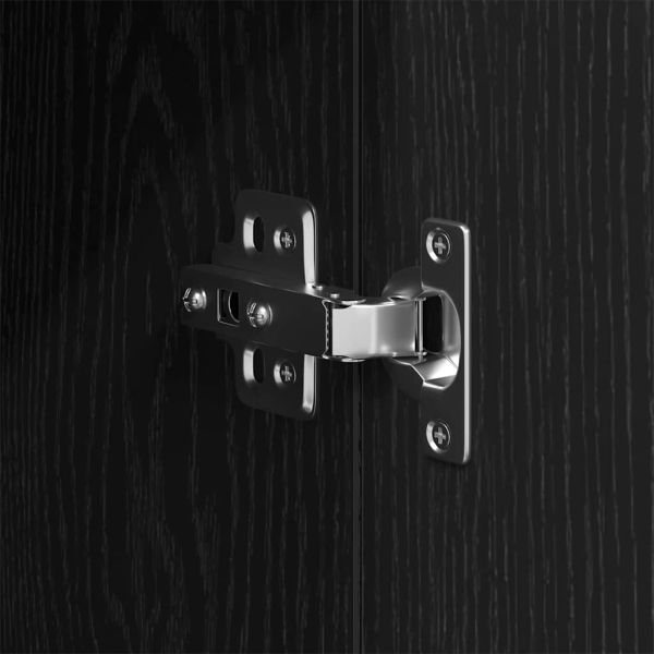 Шкаф за баня с рафт Черния дъб 30 x 30 x 190 см Инженерно дърво