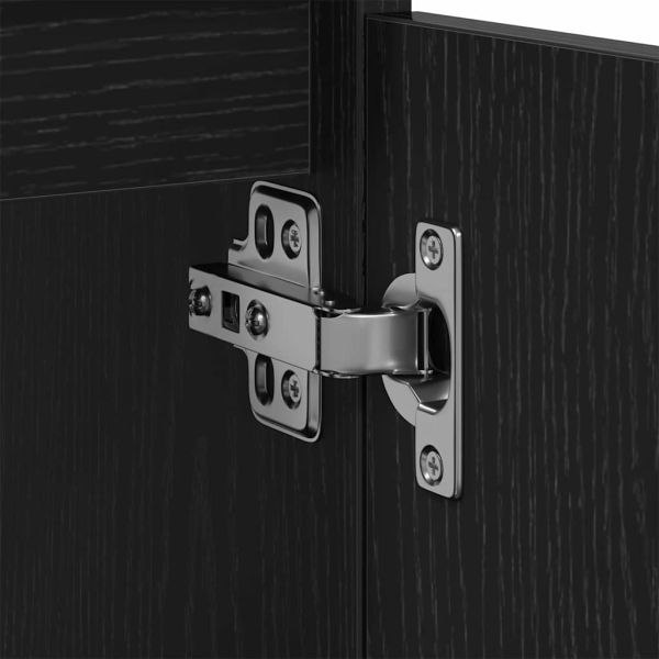 Шкаф за баня с рафт Черния дъб 65 x 33 x 60 см Инженерно дърво