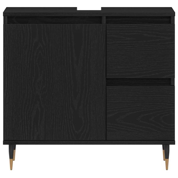 Шкаф за баня с врата Черния дъб 65 x 33 x 60 см Инженерно дърво