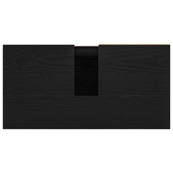 Шкаф за мивка в баня Черния дъб 65 x 33 x 60 см Инженерно дърво