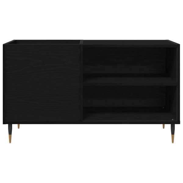 Шкаф за грамофонни плочи с рафт Черния дъб 85 x 38 x 48 см