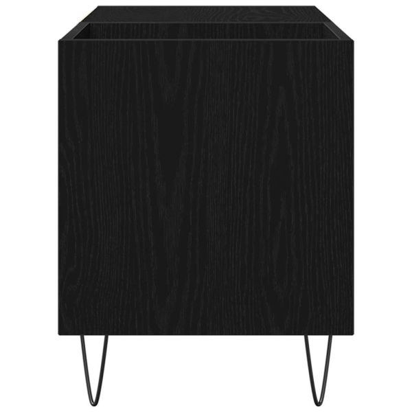 Шкаф за грамофонни плочи с рафт Черния дъб 85 x 38 x 48 см