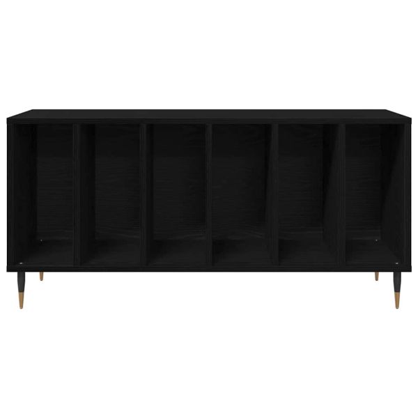 Шкаф за грамофонни плочи с рафт Черния дъб 100 x 38 x 48 см