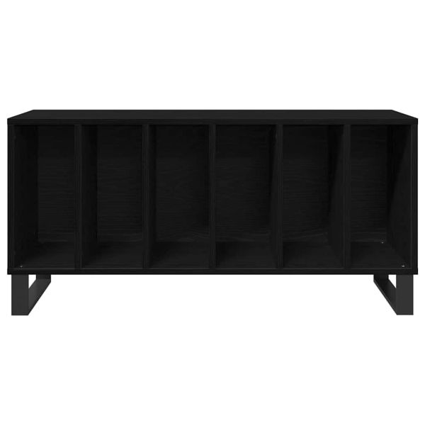 Шкаф за грамофонни плочи с рафт Черния дъб 100 x 38 x 48 см