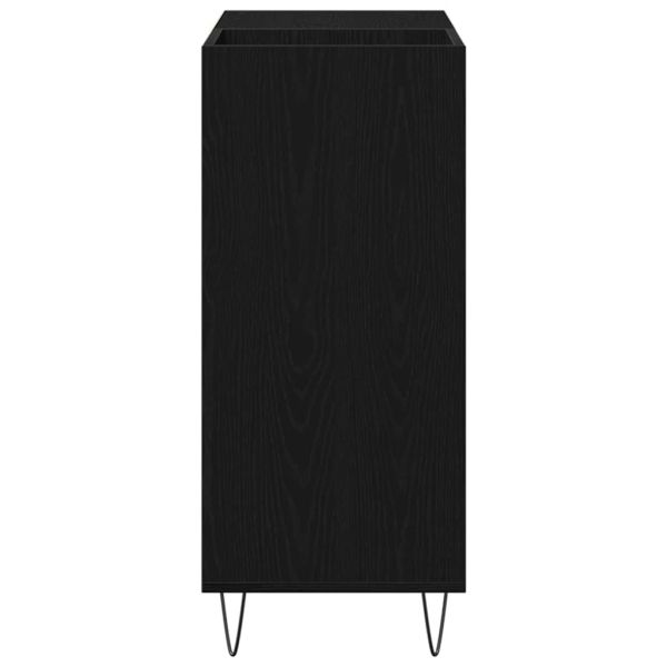 Шкаф за грамофонни плочи с рафт Черния дъб 85 x 38 x 89 см