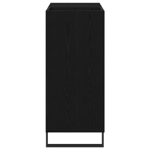 Шкаф за грамофонни плочи с рафт Черния дъб 85 x 38 x 89 см